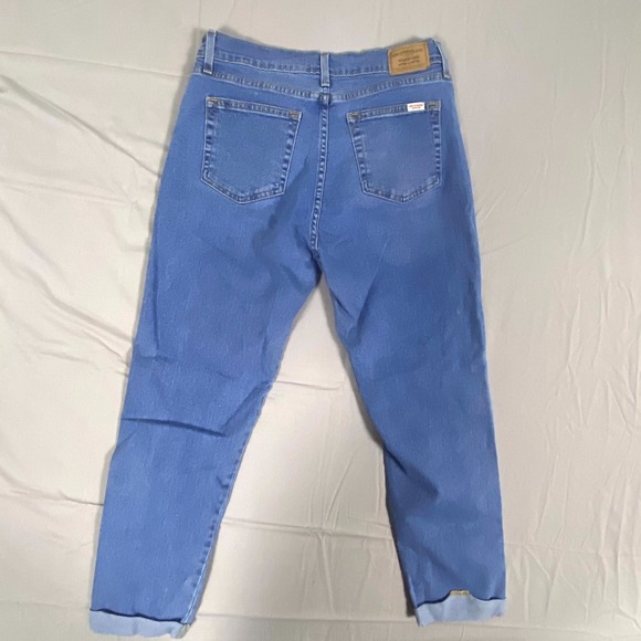 Levi's Signature Heritage Boyfriend Jeans Women 8 Blue Denim Mid Rise Cuffed Hem - Picture 8 of 16